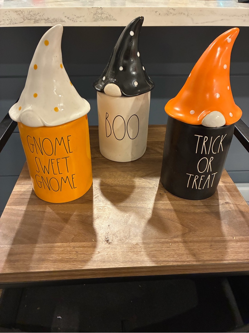 Halloween Gnome Candle - Orange, Black, White